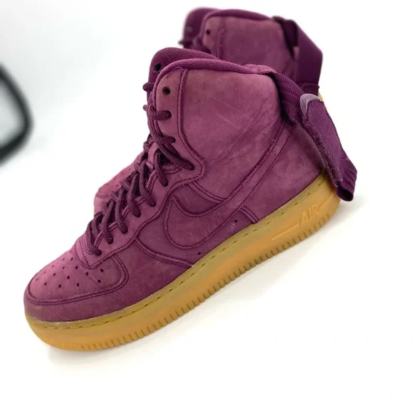 Nike Air Force 1 High WB ‘Bordeaux’ Grade School Size 4Y - Picture 4 of 7
